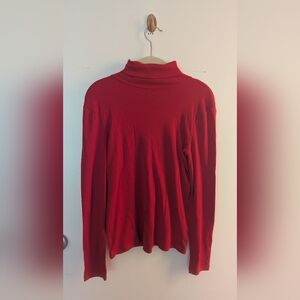 NWT Jones New York Vibrant Red Turtleneck Top